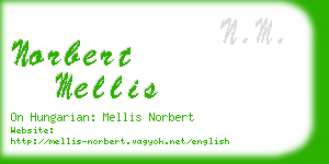 norbert mellis business card